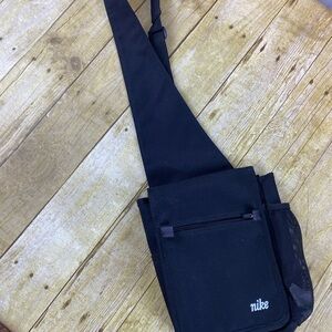 Y2K Nike Black Messenger Bag Sling Satchel Crossbody‎
